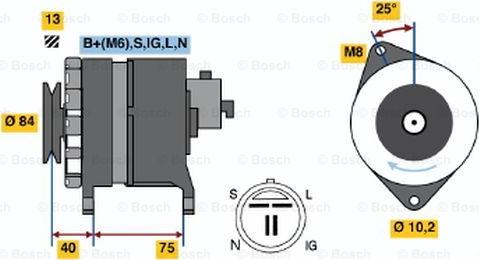 BOSCH 0 986 037 841 - Генератор autosila-amz.com