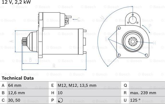 BOSCH 0 986 029 040 - Стартер autosila-amz.com