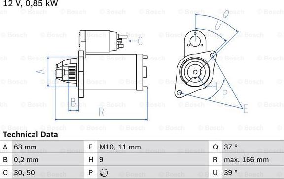 BOSCH 0 986 024 190 - Стартер autosila-amz.com