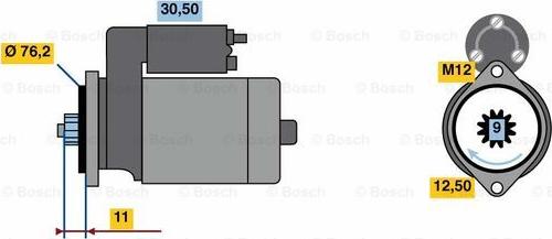 BOSCH 0 986 024 110 - Стартер autosila-amz.com