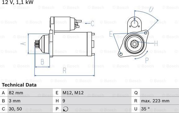 BOSCH 0 986 024 180 - Стартер autosila-amz.com