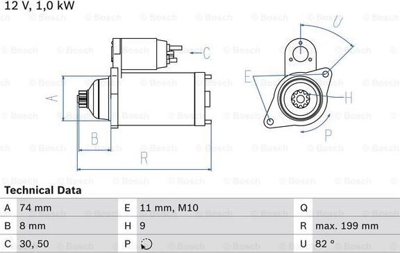 BOSCH 0 986 025 490 - Стартер autosila-amz.com