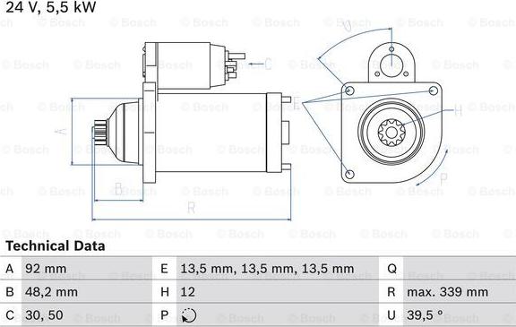 BOSCH 0 986 025 060 - Стартер autosila-amz.com