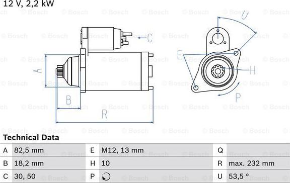 BOSCH 0 986 020 601 - Стартер autosila-amz.com