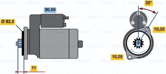 BOSCH 0 986 020 681 - Стартер autosila-amz.com