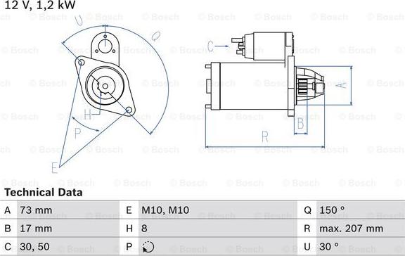 BOSCH 0 986 020 041 - Стартер autosila-amz.com