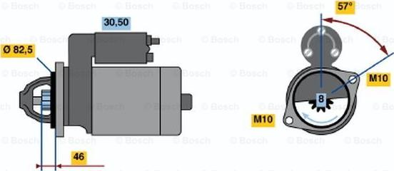 BOSCH 0 986 020 821 - Стартер autosila-amz.com