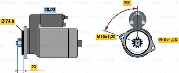 BOSCH 0 986 020 771 - Стартер autosila-amz.com