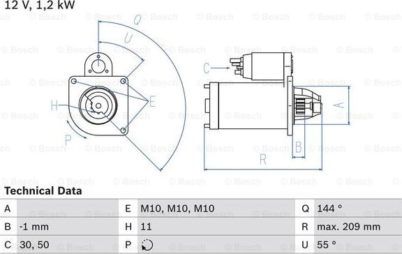 BOSCH 0 986 021 671 - Стартер autosila-amz.com