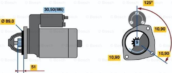 BOSCH 0 986 021 340 - Стартер autosila-amz.com