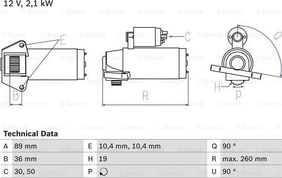 BOSCH 0 986 021 351 - Стартер autosila-amz.com