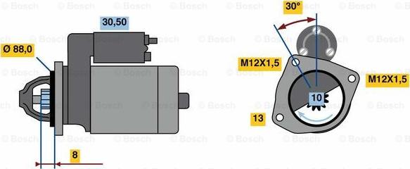 BOSCH 0 986 023 900 - Стартер autosila-amz.com