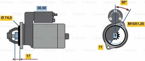 BOSCH 0 986 023 910 - Стартер autosila-amz.com