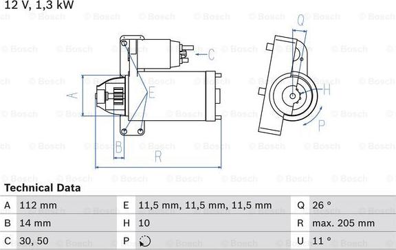 BOSCH 0 986 023 480 - Стартер autosila-amz.com