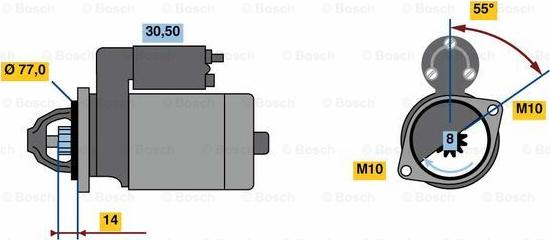 BOSCH 0 986 023 630 - Стартер autosila-amz.com