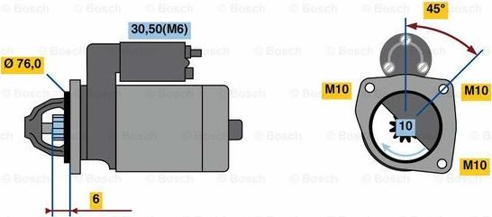 BOSCH 0 986 023 620 - Стартер autosila-amz.com