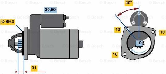 BOSCH 0 986 023 190 - Стартер autosila-amz.com