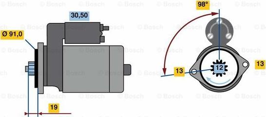 BOSCH 0 986 023 840 - Стартер autosila-amz.com