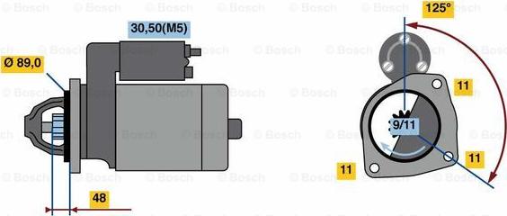 BOSCH 0 986 023 830 - Стартер autosila-amz.com