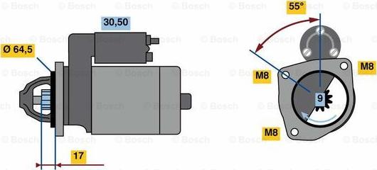 BOSCH 0 986 023 740 - Стартер autosila-amz.com