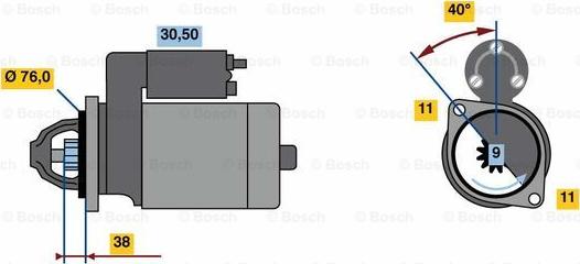 BOSCH 0 986 023 780 - Стартер autosila-amz.com