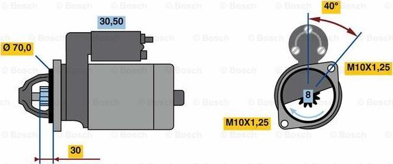 BOSCH 0 986 023 720 - Стартер autosila-amz.com