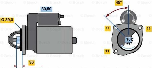 BOSCH 0 986 022 680 - Стартер autosila-amz.com