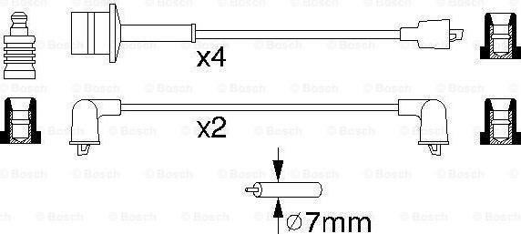 BOSCH 0 986 356 954 - Комплект проводов зажигания autosila-amz.com