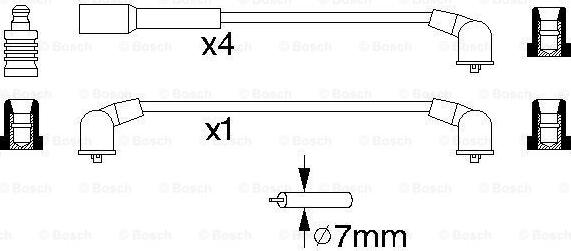 BOSCH 0 986 356 955 - Комплект проводов зажигания autosila-amz.com