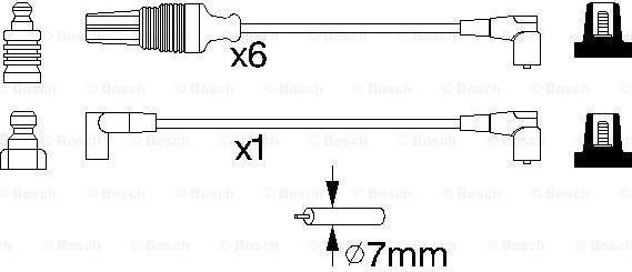 BOSCH 0 986 356 964 - Комплект проводов зажигания autosila-amz.com