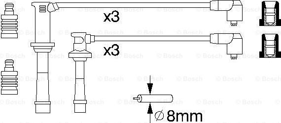 BOSCH 0 986 356 966 - Комплект проводов зажигания autosila-amz.com