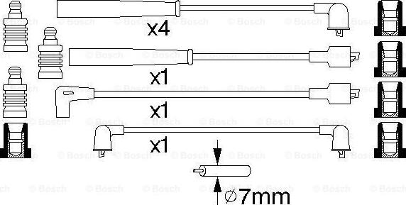 BOSCH 0 986 356 935 - Комплект проводов зажигания autosila-amz.com