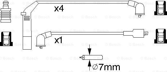 BOSCH 0 986 356 895 - Комплект проводов зажигания autosila-amz.com