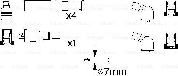 BOSCH 0 986 356 897 - Комплект проводов зажигания autosila-amz.com