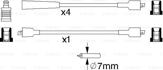 BOSCH 0 986 356 840 - Комплект проводов зажигания autosila-amz.com