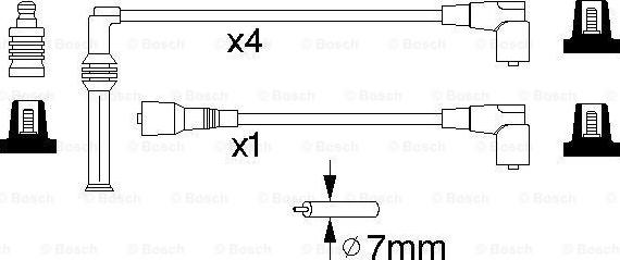 BOSCH 0 986 356 842 - Комплект проводов зажигания autosila-amz.com