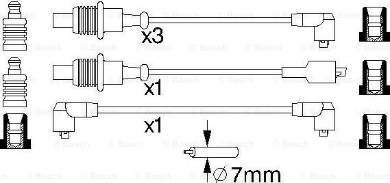 BOSCH 0 986 356 851 - Комплект проводов зажигания autosila-amz.com