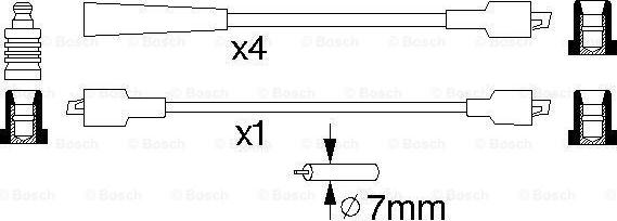 BOSCH 0 986 356 811 - Комплект проводов зажигания autosila-amz.com