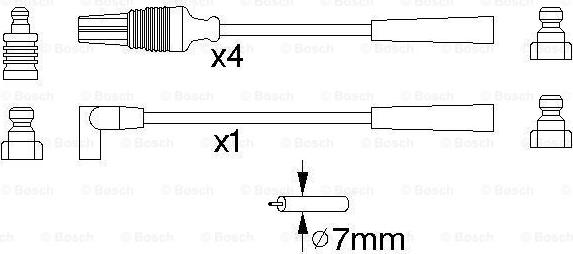 BOSCH 0 986 356 889 - Провода в/в к-т autosila-amz.com