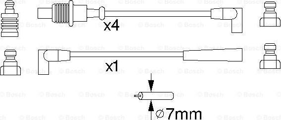 BOSCH 0 986 356 883 - Комплект проводов зажигания autosila-amz.com