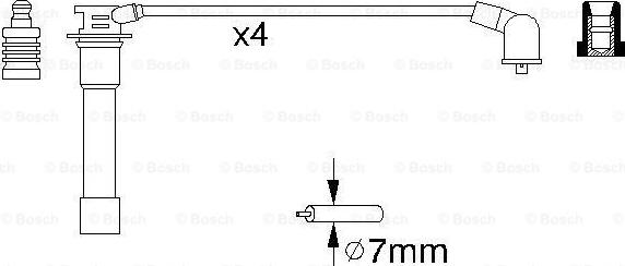 BOSCH 0 986 356 837 - Комплект проводов зажигания autosila-amz.com