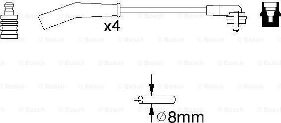 BOSCH 0 986 356 829 - Провода в/в к-т autosila-amz.com