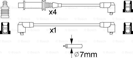 BOSCH 0 986 356 825 - Комплект проводов зажигания autosila-amz.com