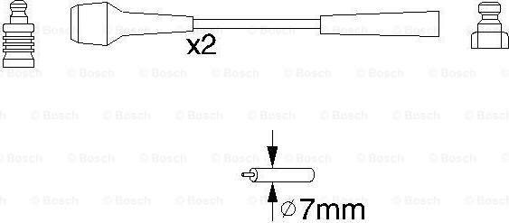 BOSCH 0 986 356 827 - провод высоковольт. Jeep autosila-amz.com