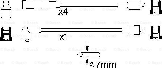 BOSCH 0 986 356 875 - Комплект проводов зажигания autosila-amz.com