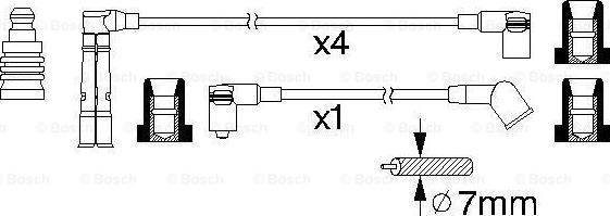 BOSCH 0 986 356 354 - Комплект проводов зажигания autosila-amz.com