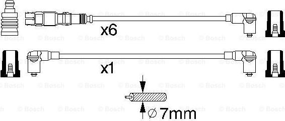 BOSCH 0 986 356 301 - Комплект проводов зажигания autosila-amz.com