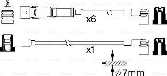 BOSCH 0 986 356 336 - Комплект проводов зажигания autosila-amz.com