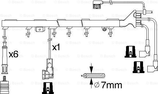 BOSCH 0 986 356 327 - Комплект проводов зажигания autosila-amz.com