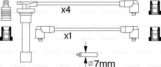 BOSCH 0 986 356 799 - Комплект высоковольтных проводов autosila-amz.com